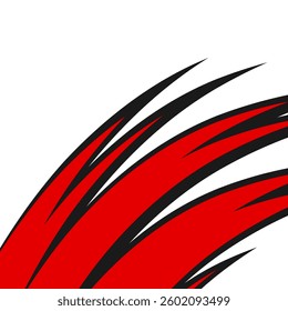 Abstract background with curved spike pattern and with some copy space area