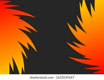 Abstract background with curved spike pattern and with some copy space area