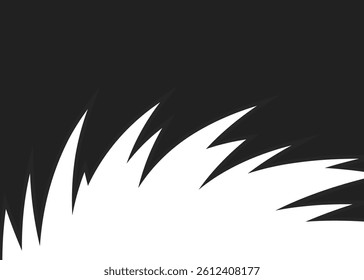 Abstract background with curved spike pattern and with some copy space area