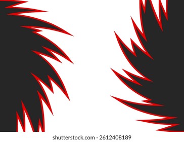 Abstract background with curved spike pattern and with some copy space area