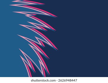 Abstract background with curved spike pattern and with some copy space area
