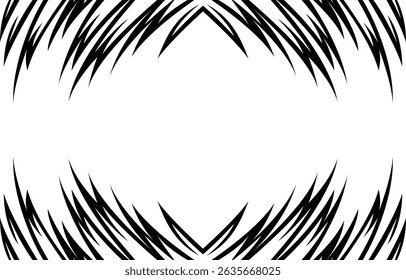 Abstract background with curved spike pattern and with some copy space area