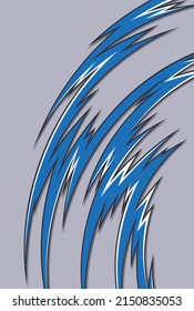 Abstract background with curved spikes pattern