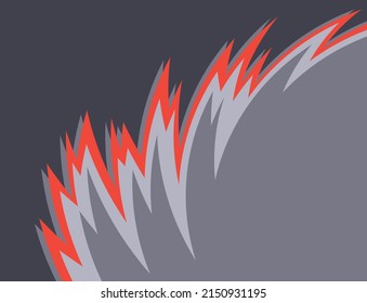 Abstract background with curved spikes pattern and with some copy space area