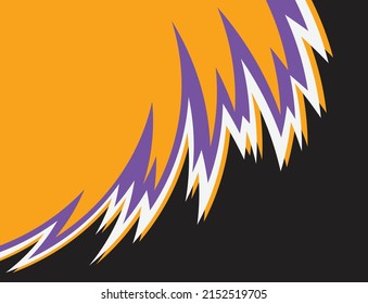 Abstract background with curved spikes pattern and with some copy space area