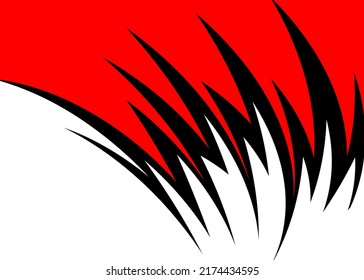 Fondo abstracto con patrón de puntas curvadas y con un área de espacio de copia