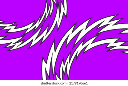 Abstract background with curved spikes pattern and with some copy space area