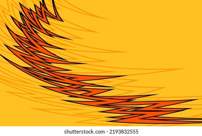 Abstract background with curved spikes pattern and with some copy space area