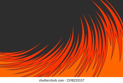 Abstract background with curved spikes pattern and with some copy space area