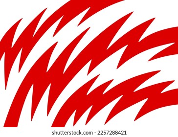 Abstract background with curved spikes pattern