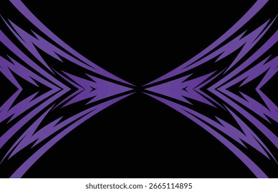 Fondo Abstractas con picos curvos y patrón de línea de degradado en zigzag con un área de espacio de copia