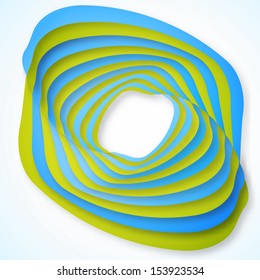 Abstract background from curved strips of paper.The illustration contains transparency and effects. EPS10