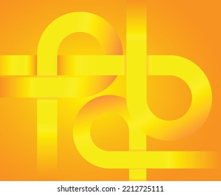 Abstract background with curved tapes
