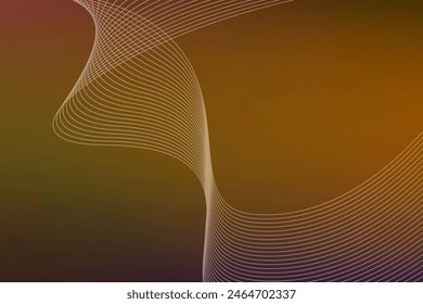 Abstract background with a curved transition line. Red brown green gradient. Fantasy wallpaper, cover, interface concept with place for text