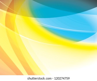 Abstract background with curved waves