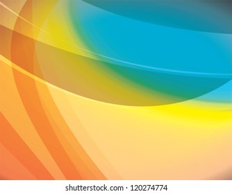 Abstract background with curved waves