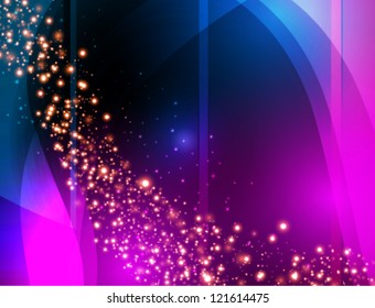 Abstract background with curved waves