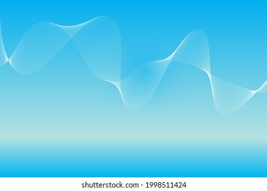 Abstract background with curved wavy lines with blank copyspace. Vector illustration for design. Wave from line and yellow space.