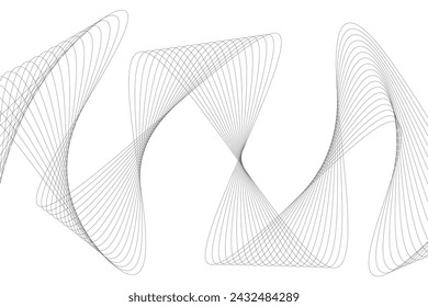 Fondo abstracto con líneas onduladas curvas. Ilustración vectorial para el diseño. Onda de líneas