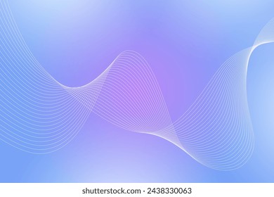 Fondo abstracto con líneas onduladas curvas. Ilustración vectorial para el diseño. Onda de línea y espacio.