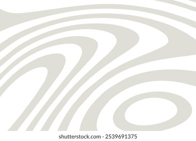 Abstract background with curved wavy lines. Wave from lines on white background. Vector illustration for design.