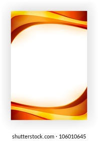 Abstract background with curved, wavy stripes in vibrant autumn colors. Space four your text. EPS10