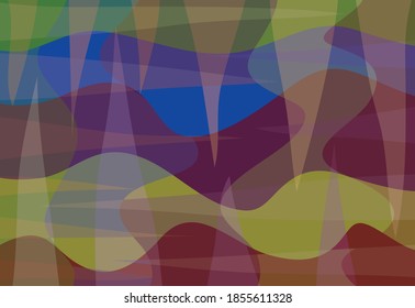 Abstract background, curves and colors vector drawn