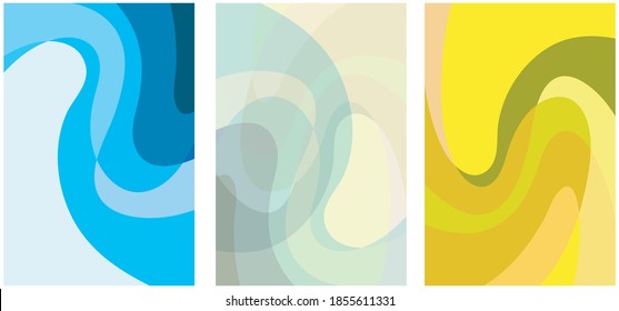Abstract background, curves and colors vector drawn