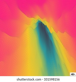 Abstract Background With Curves Lines. Vector Silhouettes Backgrounds.