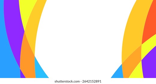 Abstract Background with Curving Shapes and Vivid Colors