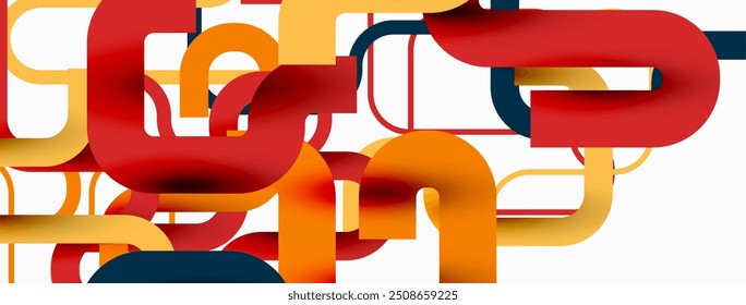 Abstract background curvy lines, minimal geometric design template