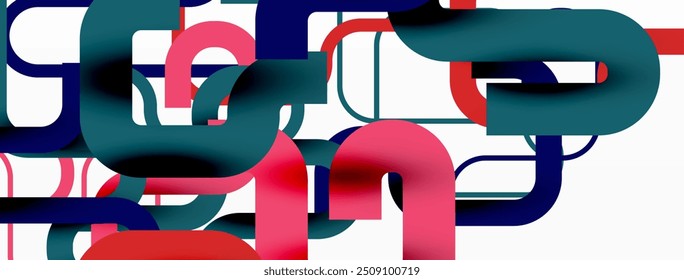 Abstract background curvy lines, minimal geometric design template