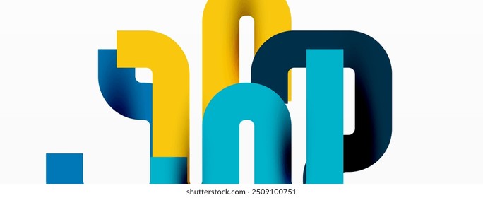 Abstract background curvy lines, minimal geometric design template