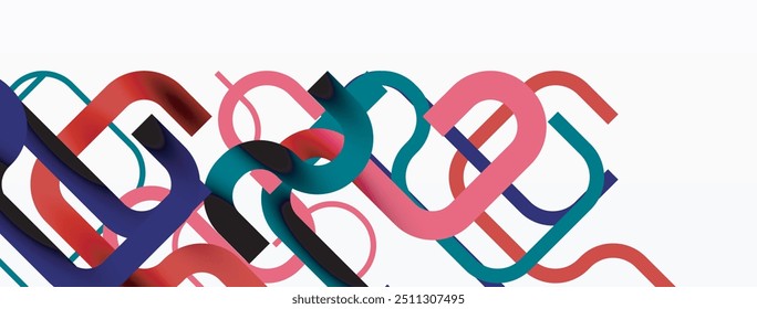 Abstract background curvy lines, minimal geometric design template