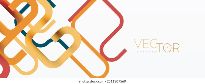 Abstract background curvy lines, minimal geometric design template