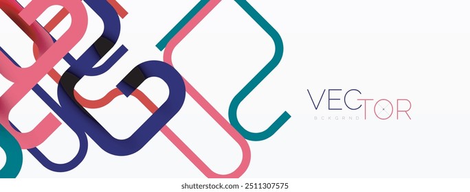 Abstract background curvy lines, minimal geometric design template