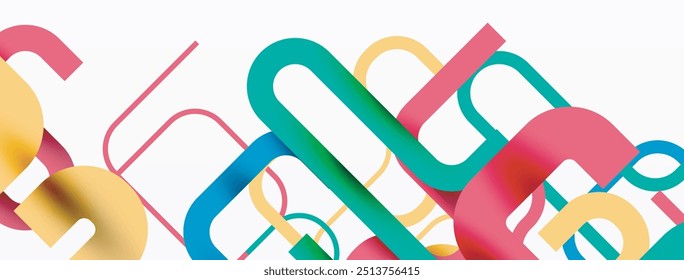 Abstract background curvy lines, minimal geometric design template