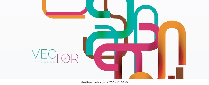 Abstract background curvy lines, minimal geometric design template