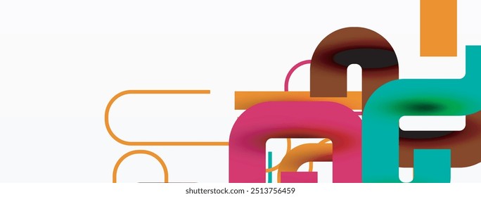 Abstract background curvy lines, minimal geometric design template