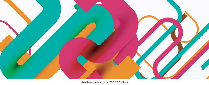 Abstract background curvy lines, minimal geometric design template