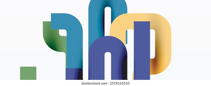 Abstract background curvy lines, minimal geometric design template