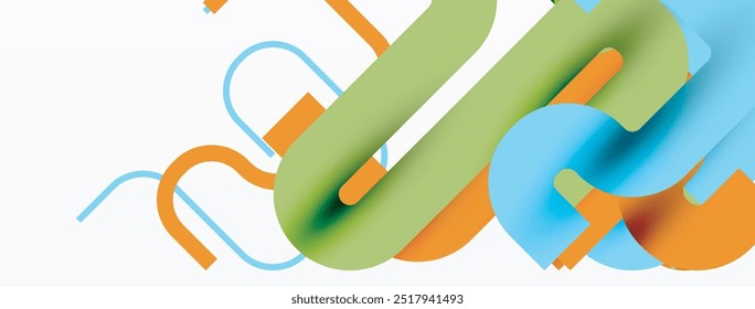 Abstract background curvy lines, minimal geometric design template