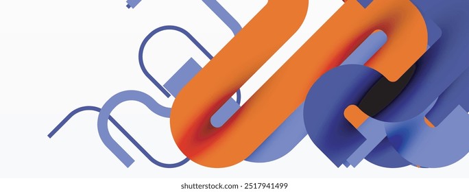 Abstract background curvy lines, minimal geometric design template