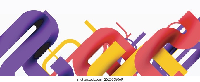 Abstract background curvy lines, minimal geometric design template