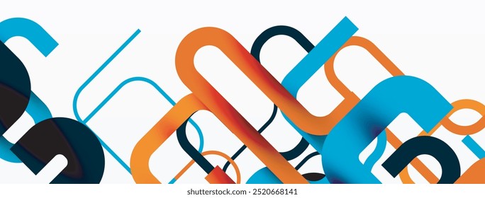 Abstract background curvy lines, minimal geometric design template