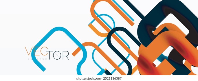 Abstract background curvy lines, minimal geometric design template