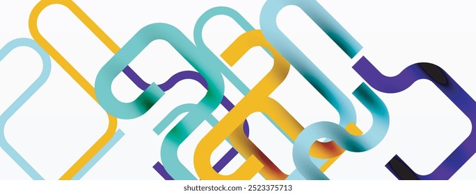 Abstract background curvy lines, minimal geometric design template