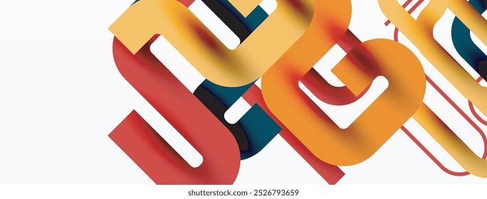 Abstract background curvy lines, minimal geometric design template