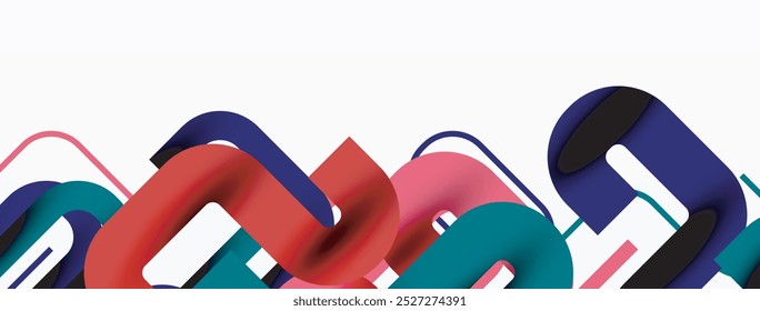 Abstract background curvy lines, minimal geometric design template