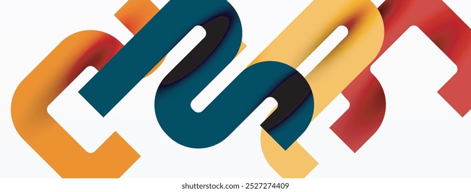 Abstract background curvy lines, minimal geometric design template